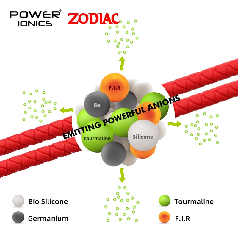 Power Ionics 12 Zodiac Waterproof Anions Sports Fashion Bracelet