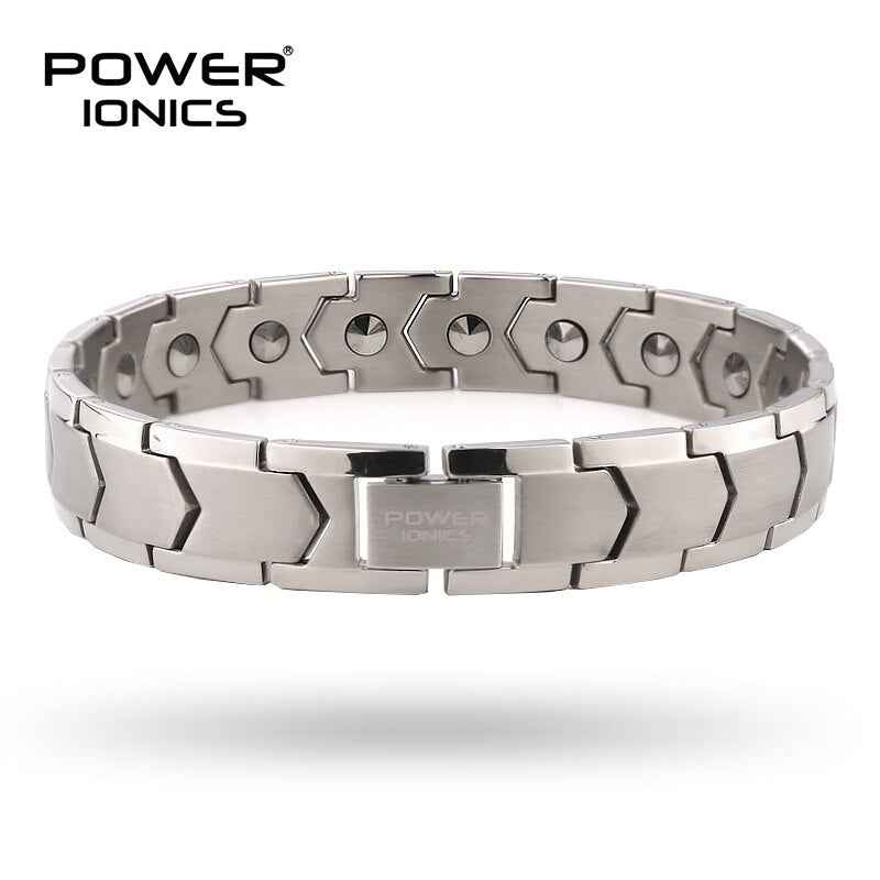 Power Ionics Titanium Germanium Therapy Bracelet for Blood Pressure Management - 100% Titanium & 99.999% Germanium Jewelry Gift with Tool