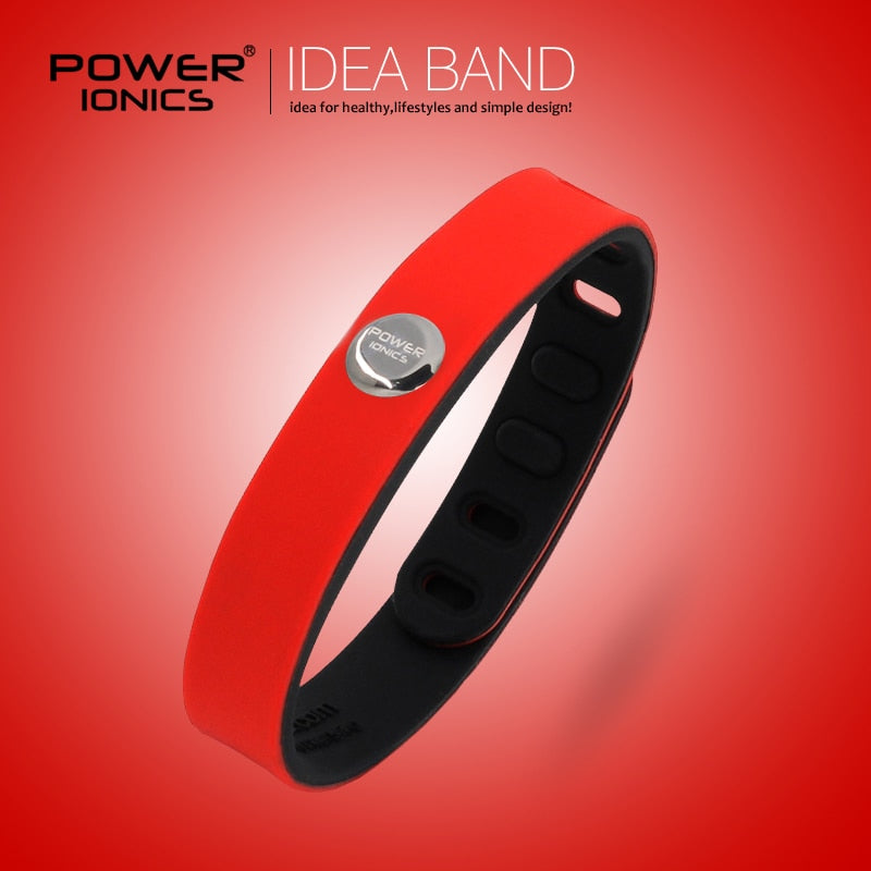 Power Ionics 3000ions Sports Waterproof Titanium Bracelet Wristband Improve Balance Sleeping Slimming