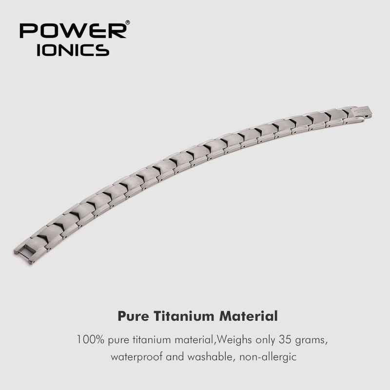 Power Ionics Titanium Germanium Therapy Bracelet for Blood Pressure Management - 100% Titanium & 99.999% Germanium Jewelry Gift with Tool