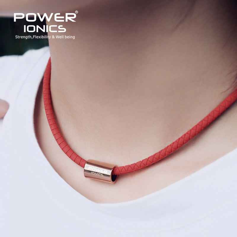 Power Ionics Titanium Necklace Pendant for Health and Sports - Unisex Bio Silicone Design with Free Lettering