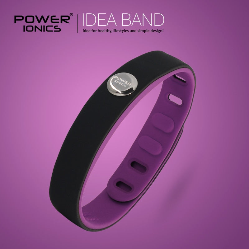 Power Ionics 3000ions Sports Waterproof Titanium Bracelet Wristband Improve Balance Sleeping Slimming