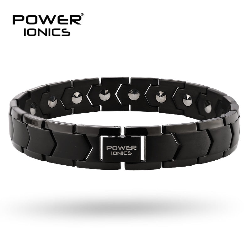 Power Ionics 100% Titanium 99.999% Germanium Mens Womens Blood Pressure Accessory Bracelet Therapy Charm Jewelry Gifts W/ Tool