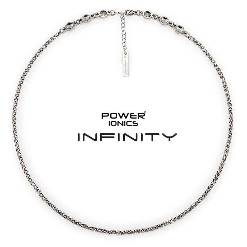 Power Ionics INFINITY Series Germanium Chain Necklace for Women - Personalized Engraved Gift Jewelry