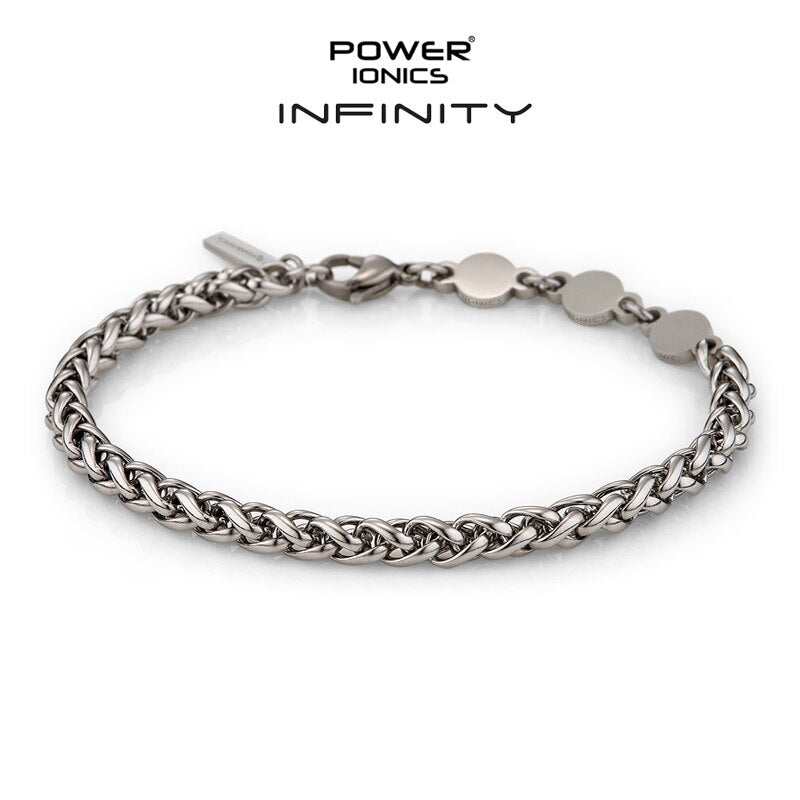 Power Ionics INFINITY Series New Trendy Cuban Chain 5mm Men Women Fashion Jewelry Health Germanium Bracelet Free Engraved Gifts