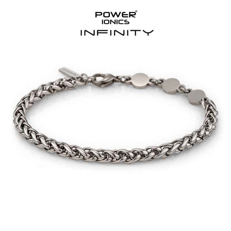 Power Ionics INFINITY Series Cuban Chain Health Bracelet 5mm Men Women Fashion Jewelry Germanium Engraved Gift