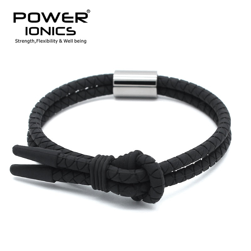 Power Ionics WEAVE BAND Unisex Waterproof Ions and Germanium Sports Fashion Bracelet Free Lettering Gifts