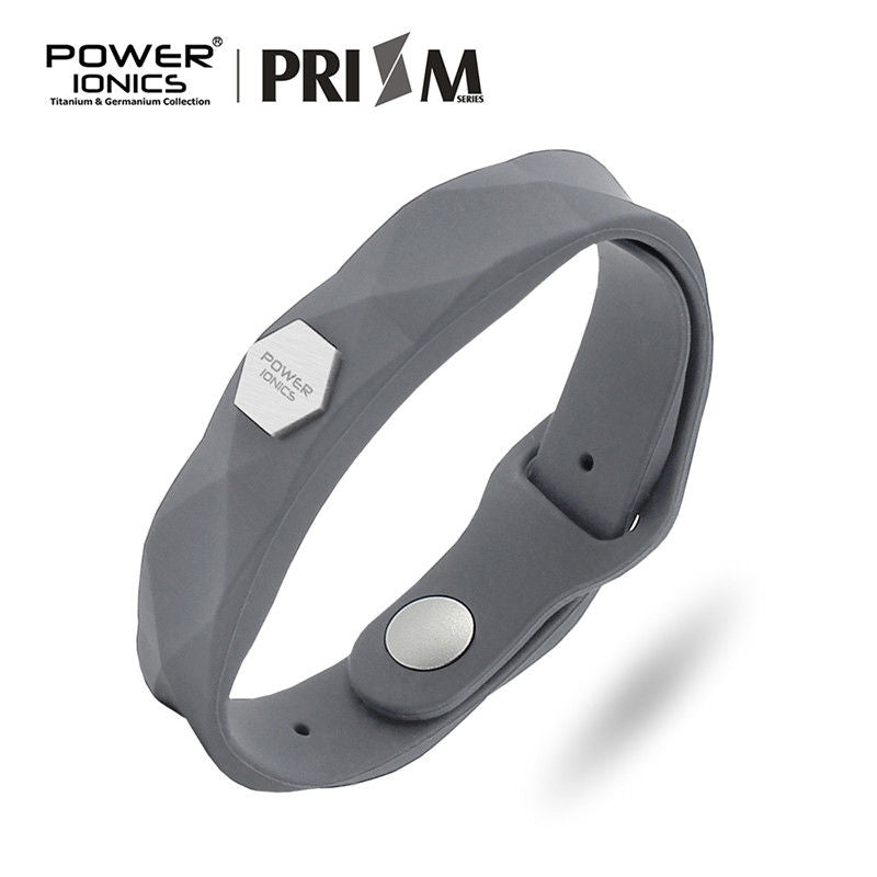 Power Ionics Prism Waterproof Men Women Ions Germanium Fashion Sports Health Bracelet Wristband Gifts Hard Box