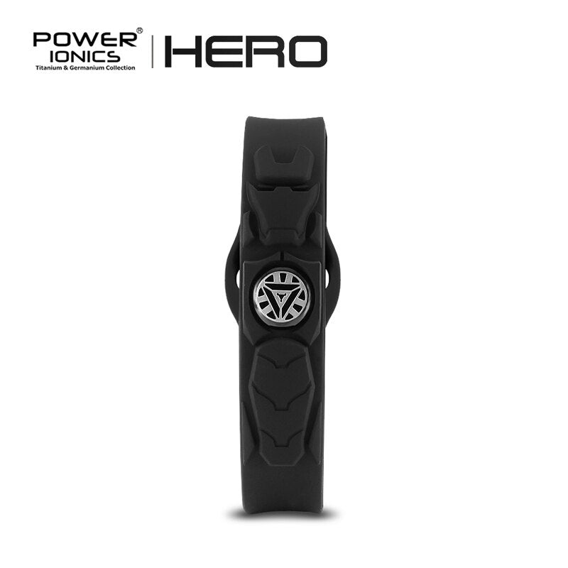 Power Ionics NEW HERO IRONMAN 3000ions/cc 4IN1 Tourmaline Titanium Germanium F.I.R Sports Bracelet Wristband