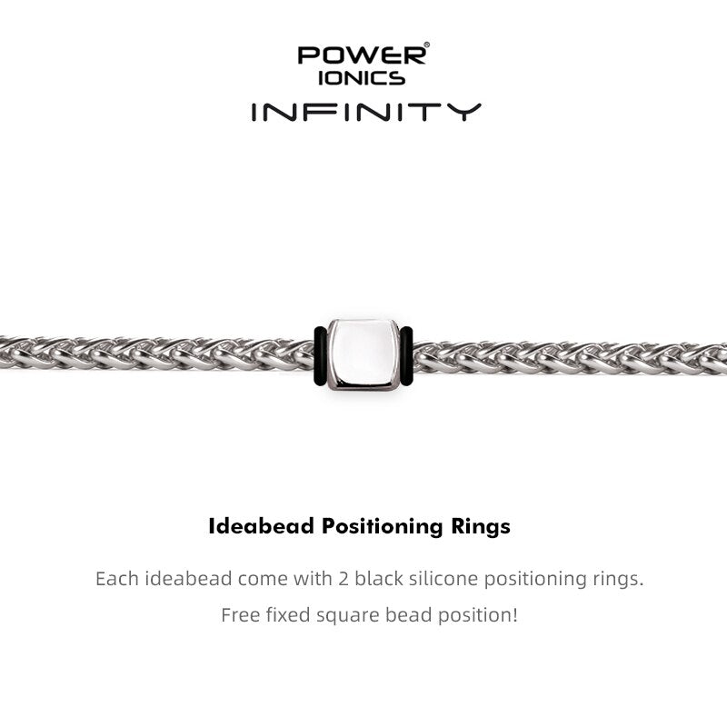 Power Ionics INFINITY Series New Trendy Cuban Chain 5mm Men Women Fashion Jewelry Health Germanium Bracelet Free Engraved Gifts