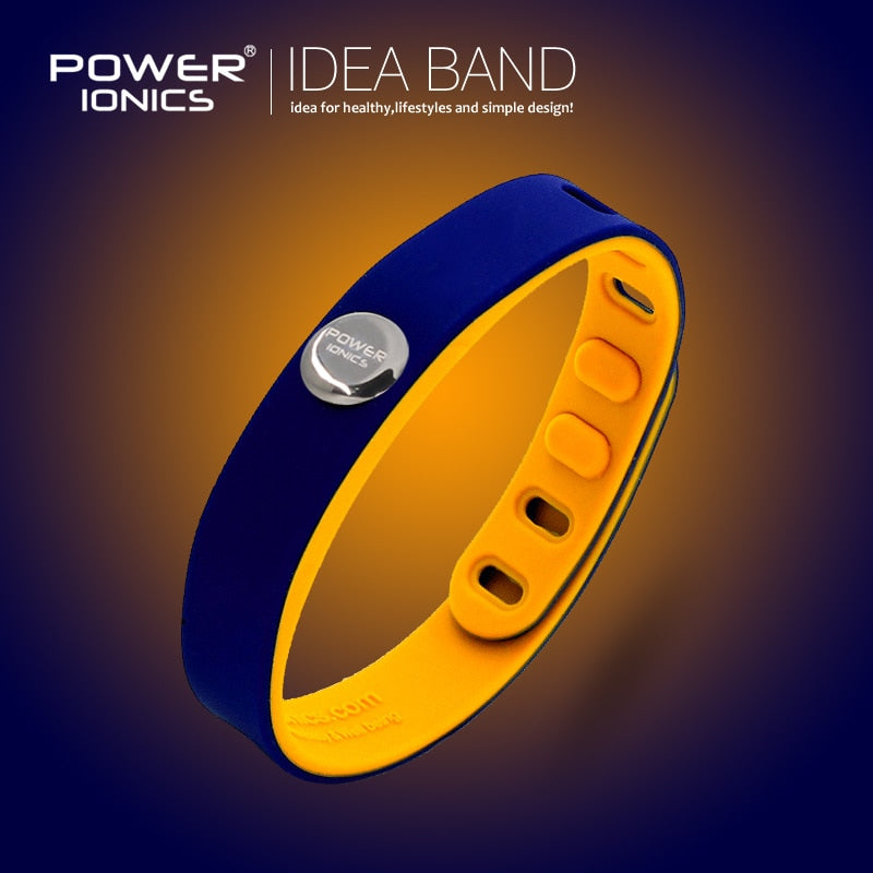 Power Ionics 3000ions Sports Waterproof Titanium Bracelet Wristband Improve Balance Sleeping Slimming