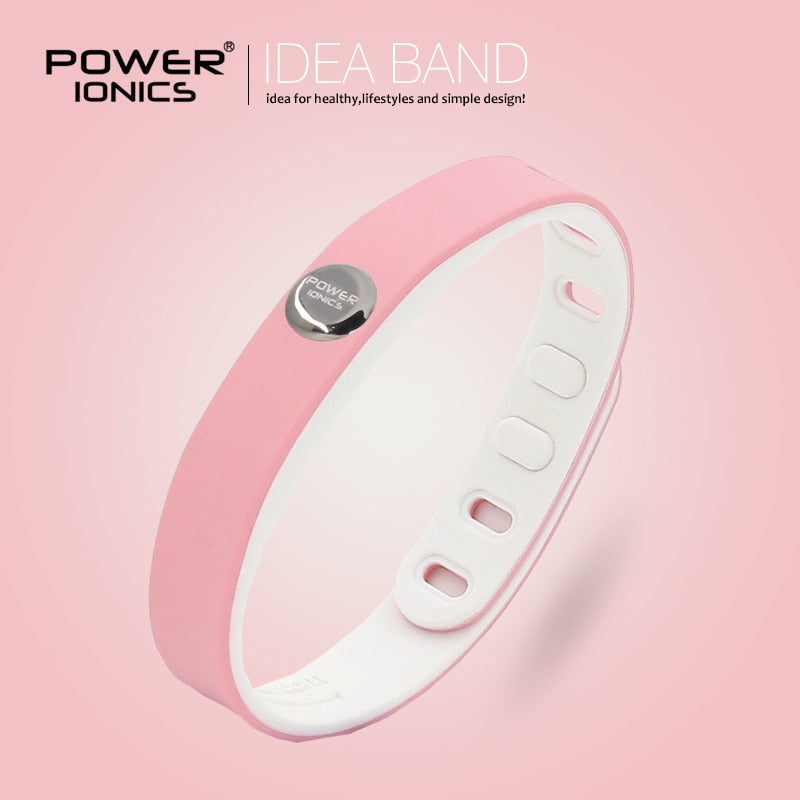 Power Ionics 3000ions Sports Waterproof Titanium Bracelet Wristband Improve Balance Sleeping Slimming