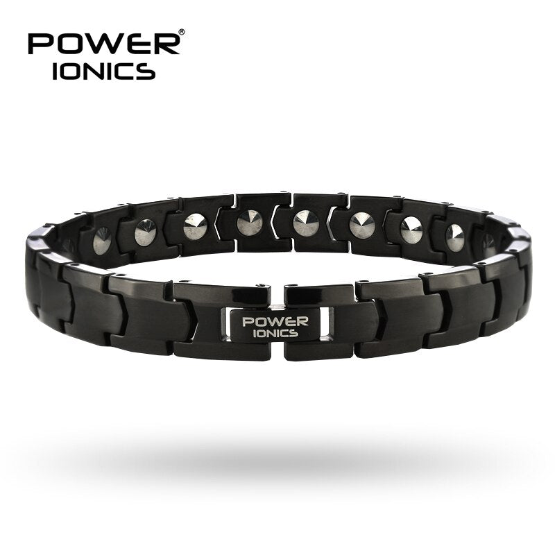 Power Ionics 100% Titanium 99.999% Germanium Mens Womens Blood Pressure Accessory Bracelet Therapy Charm Jewelry Gifts W/ Tool