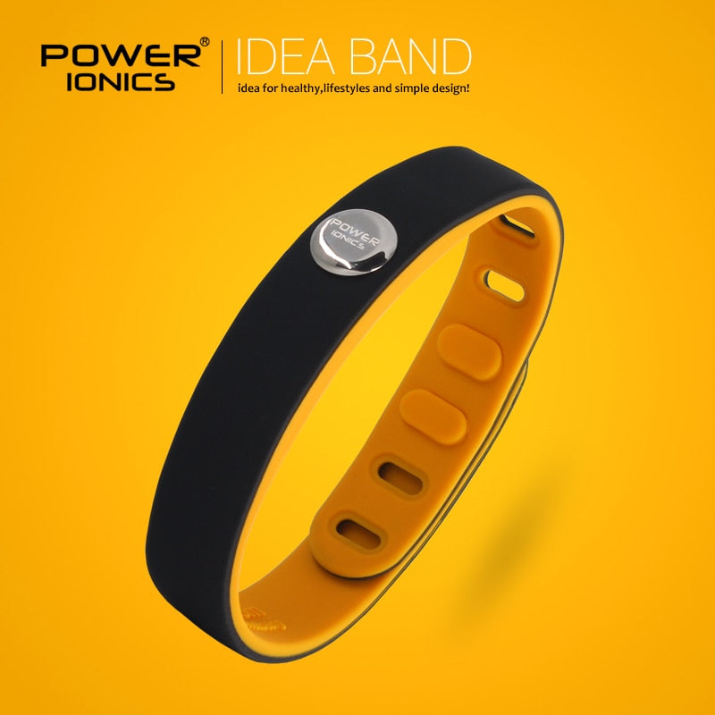 Power Ionics 3000ions Sports Waterproof Titanium Bracelet Wristband Improve Balance Sleeping Slimming