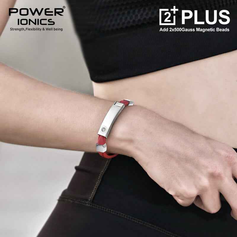 PLUS VERSION Power Ionics Bracelet 2000 Anions Magnetic Radiation Protection Unisex Waterproof Sport Fashion Health Gift