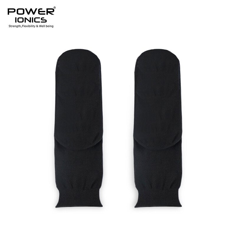 Power Ionics 1pair Tourmaline Far Infrared Rays Self-heat 100% Cotton Socks Foot Massage Improve Body Blood Circulation