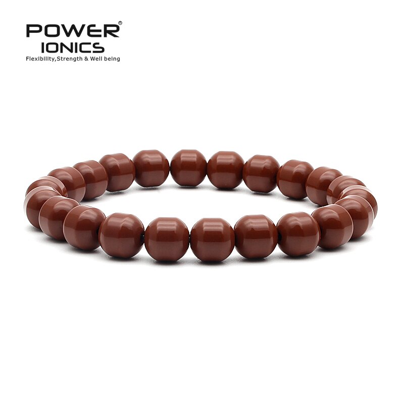 Power Ionics Men Women Natural Tourmaline Beads Stretch Healthy Bracelet Wristband Balance Energy Family Lover Christmas Gifts