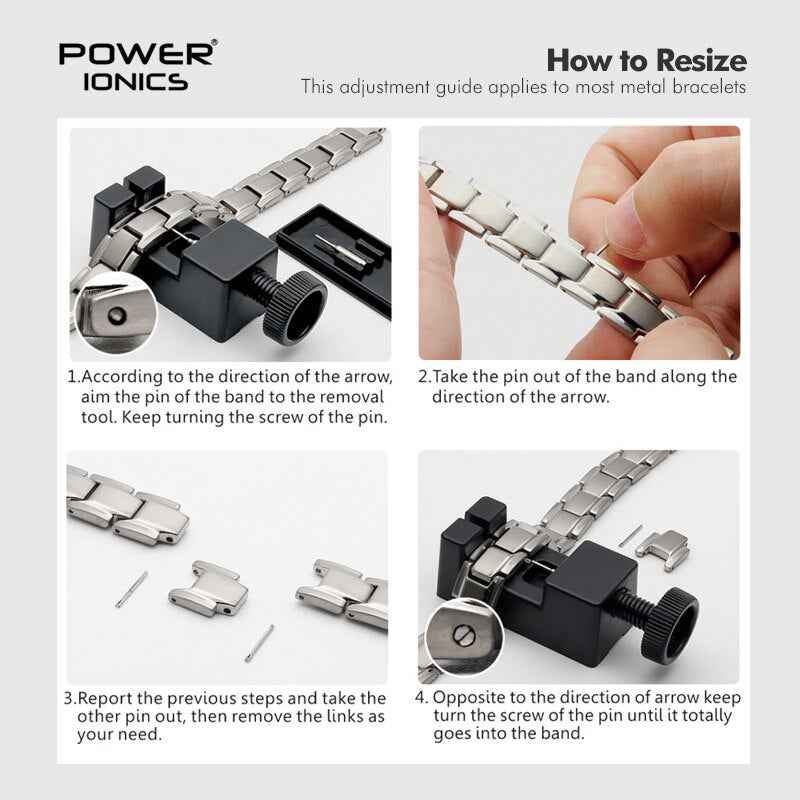 Power Ionics 100% Titanium Magnetic Therapy Bracelet for Women - 6mm Slim Fashion Gift with Free Engraving