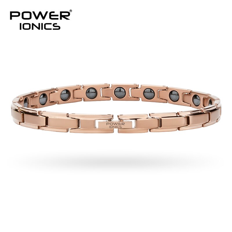 Power Ionics 100% Titanium Magnetic Therapy Slim Fashion Womens 6mm Bracelet Balance Body Lover Christmas Gifts Free Engrave