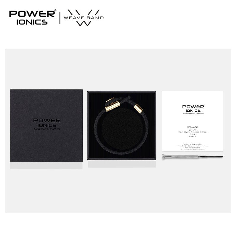 Power Ionics 2022 New WEAVE BAND Unisex Waterproof 3000Ions and Germanium Healthy Men Women Bangle Sports Fashion Bracelet