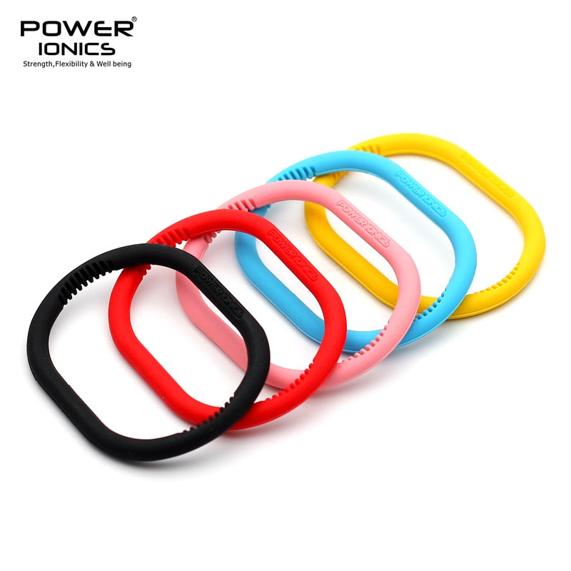 POWER IONICS 1PC Unisex 1000 Anions Titanium Germanium Sports Wristband Bracelet Balance Energy Balance Human Body