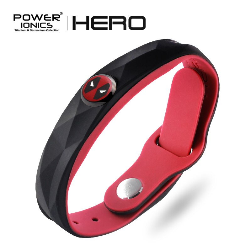 Power Ionics New Hero 3000 ions Sports Titanium Fashion Waterproof Bracelet Wristband Balance Human Body Free Engrave Jewelry