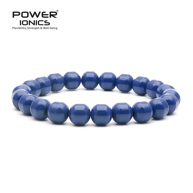 Power Ionics Men Women Natural Tourmaline Beads Stretch Healthy Bracelet Wristband Balance Energy Family Lover Christmas Gifts