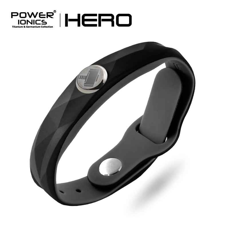 Power Ionics Sports Titanium Bracelet - New Hero 3000 Ions Waterproof Wristband with Free Engraving