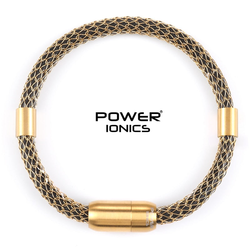 New Power Ionics Original Design 316 Steel Mesh Net Fashion Retro Anions Bracelet Balance Human Body Energy Christmas Gifts