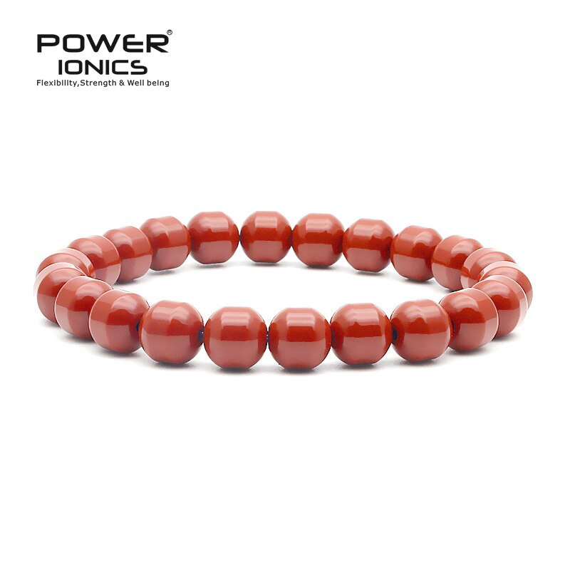 Power Ionics Men Women Natural Tourmaline Beads Stretch Healthy Bracelet Wristband Balance Energy Family Lover Christmas Gifts