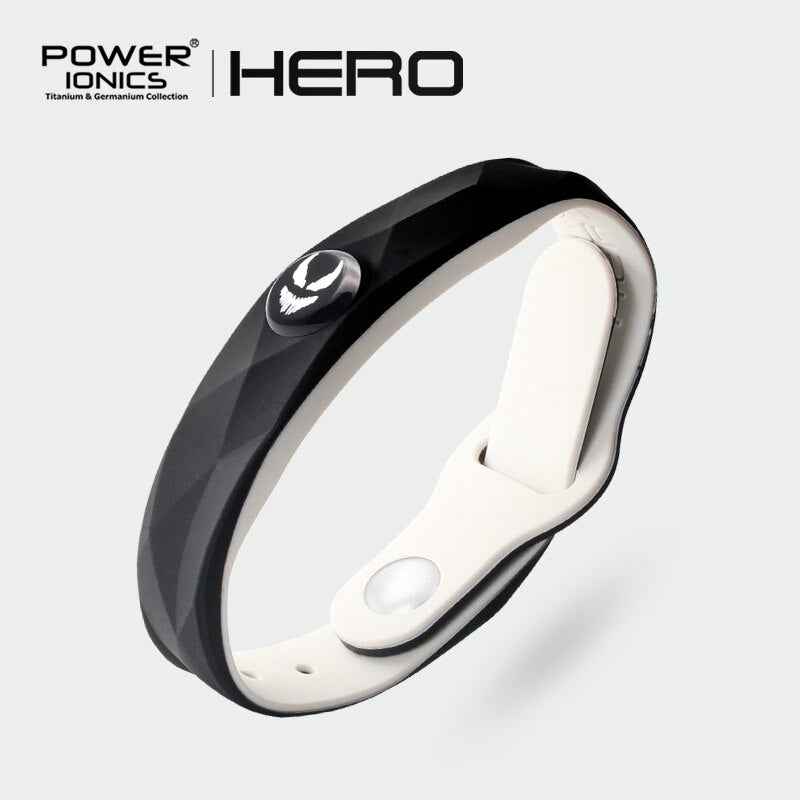 Power Ionics Sports Titanium Bracelet - New Hero 3000 Ions Waterproof Wristband with Free Engraving
