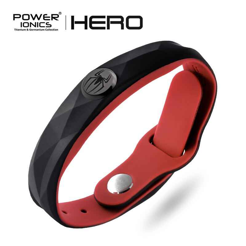 Power Ionics Sports Titanium Bracelet - New Hero 3000 Ions Waterproof Wristband with Free Engraving