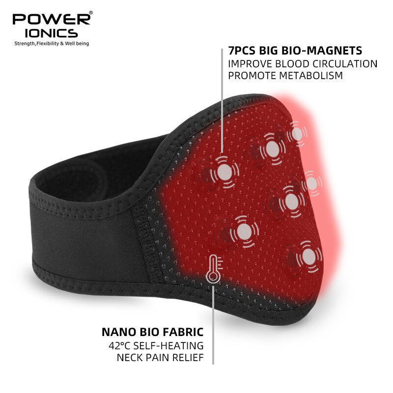 New Power Ionics Soft Safty Self-Heating Magnetic Massage Far Infrared Rays Pain Relief Neck Brace Support Pad