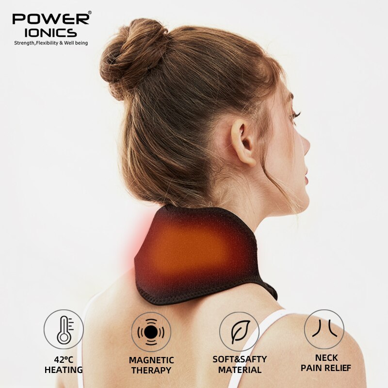 New Power Ionics Soft Safty Self-Heating Magnetic Massage Far Infrared Rays Pain Relief Neck Brace Support Pad