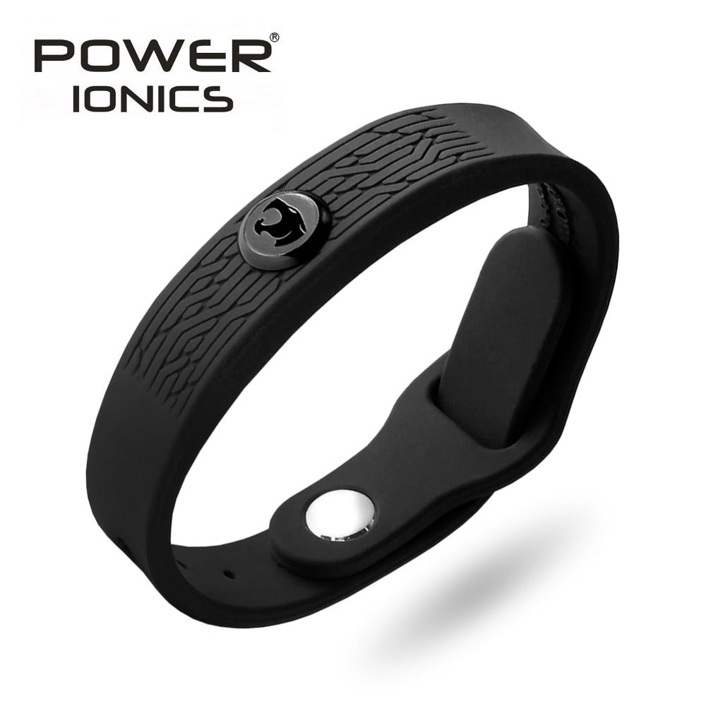 Power Ionics New Hero 3000 ions Sports Titanium Fashion Waterproof Bracelet Wristband Balance Human Body Free Engrave Jewelry