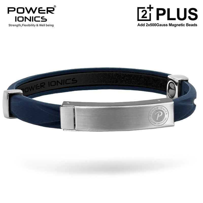 【PLUS VERSION】Power Ionics Colors 2000 Anions Magnetic Radiation Protection Unisex Waterproof Sport Fashion Bracelet Health Gift