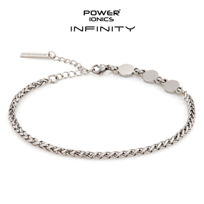 Power Ionics INFINITY Series New Trendy Fashion Jewelry Women Germanium 3mm Chain Bracelet Free Engraved Gifts