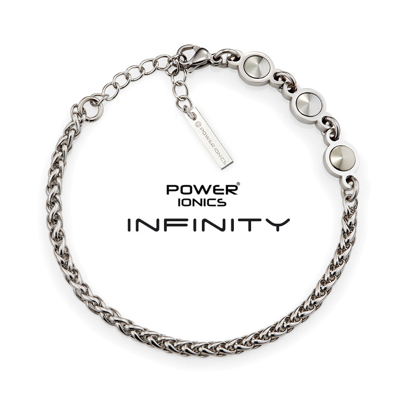 Power Ionics INFINITY Series New Trendy Fashion Jewelry Women Germanium 3mm Chain Bracelet Free Engraved Gifts