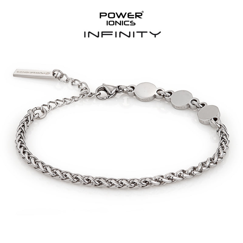 Power Ionics INFINITY Series New Trendy Fashion Jewelry Women Germanium 3mm Chain Bracelet Free Engraved Gifts