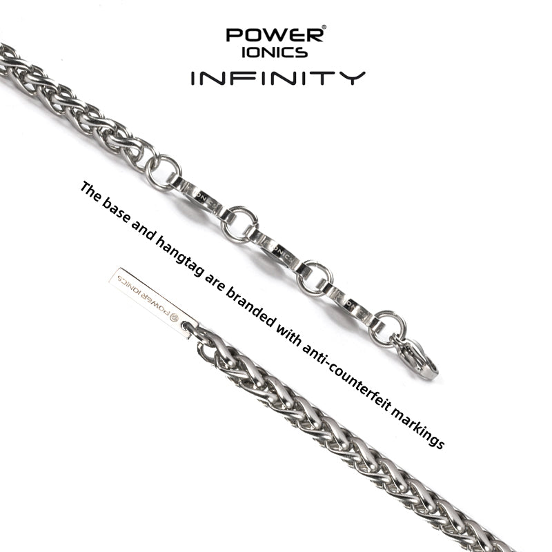 Power Ionics INFINITY Series New Trendy Fashion Jewelry Women Germanium 3mm Chain Bracelet Free Engraved Gifts