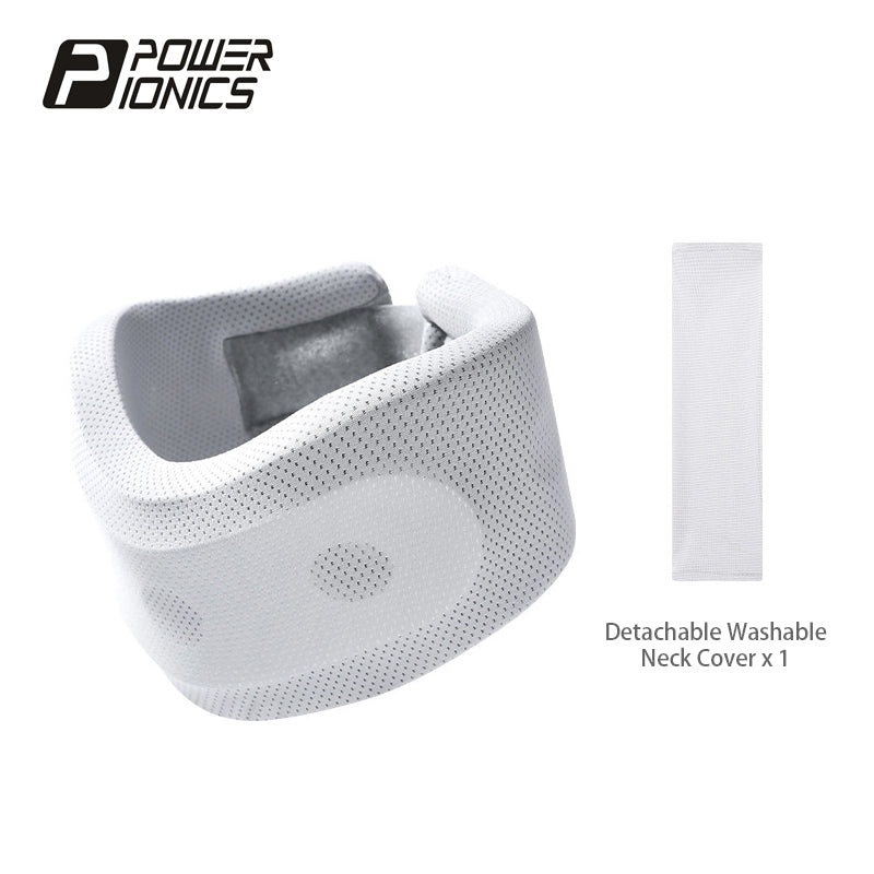 POWER IONICS Breathable Neck Support Brace for Migraine Cervical Collar Work Study Neck Pain Relieve - Powerionics