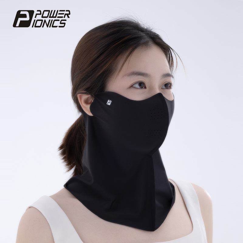 POWER IONICS Cooling Unisex UV Sun Protection Face Mask UPF50+ Outdoor Running Cycling Sports Full Neck Coverage