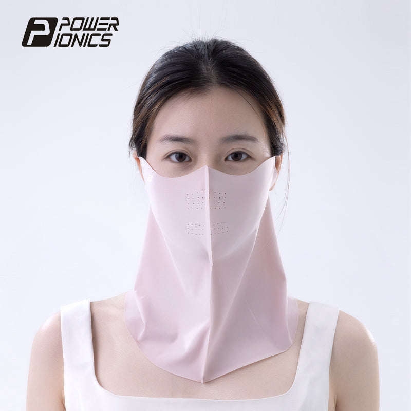 POWER IONICS Cooling Unisex UV Sun Protection Face Mask UPF50+ Outdoor Running Cycling Sports Full Neck Coverage