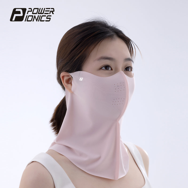 POWER IONICS Cooling Unisex UV Sun Protection Face Mask UPF50+ Outdoor Running Cycling Sports Full Neck Coverage