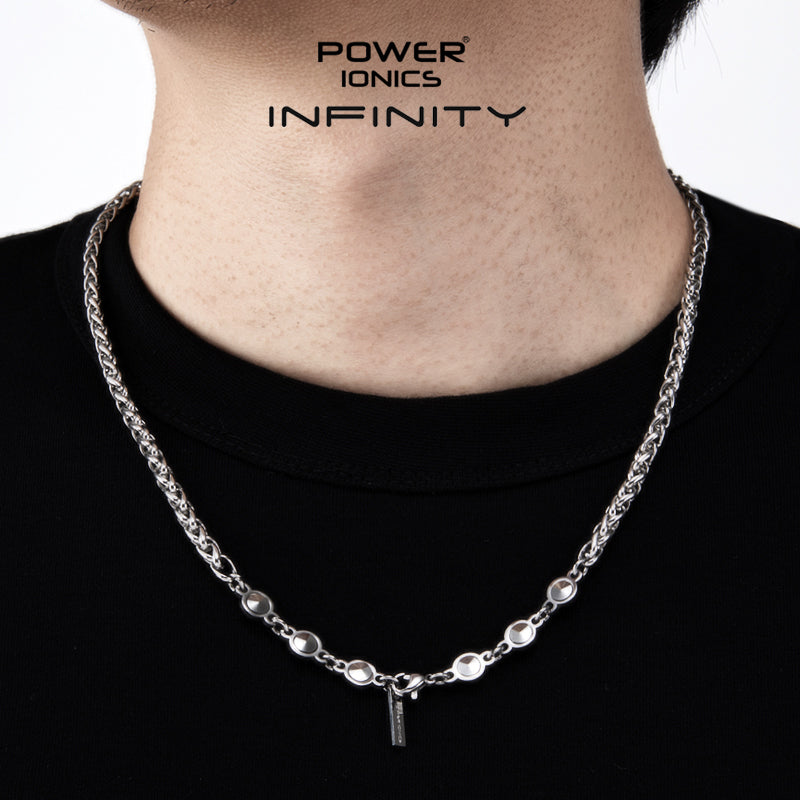 Power Ionics INFINITY Series New Trendy Cuban Chain 5mm Men Women Fashion Jewelry Health Germanium Necklace Free Engraved Gifts