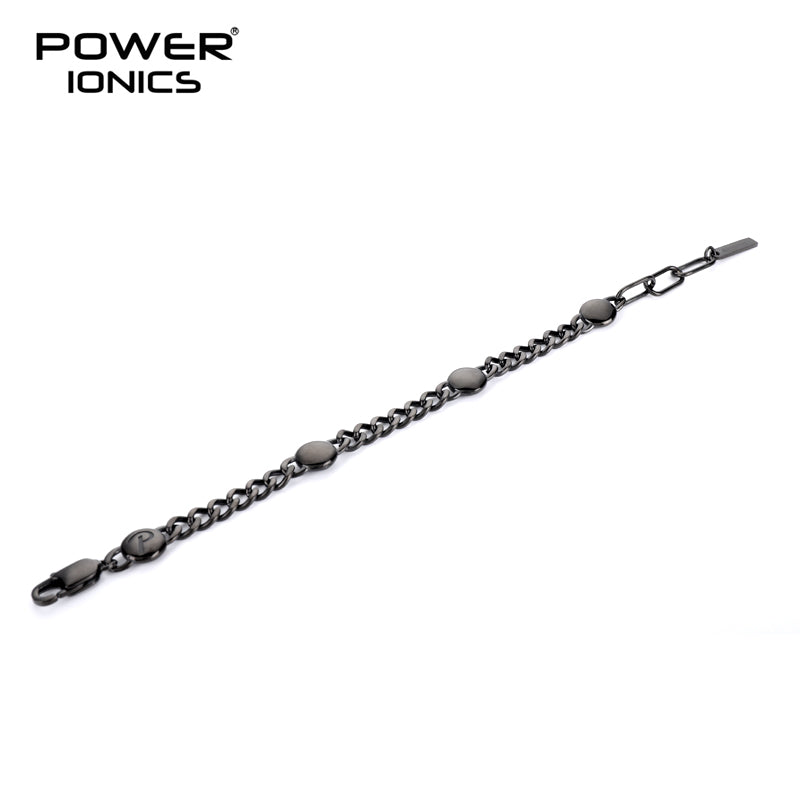 Power Ionics New Trendy Design 316 Steel Fashion Magnetic Healthy Bracelet Cuban Chain Free Engraving