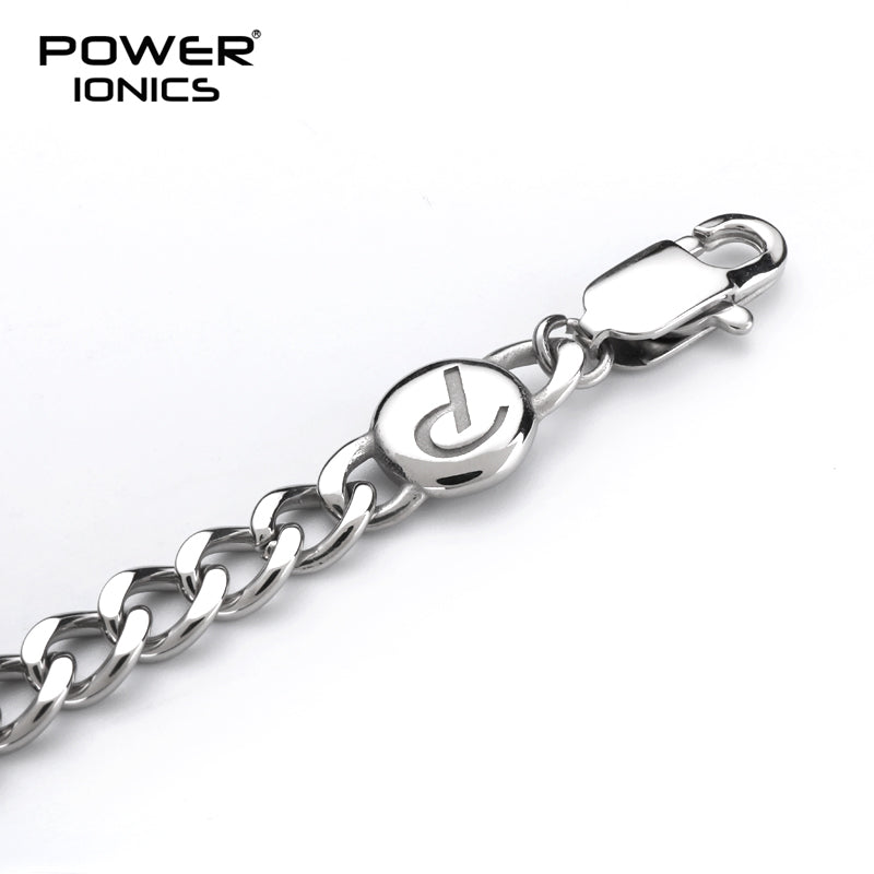 Power Ionics New Trendy Design 316 Steel Fashion Magnetic Healthy Bracelet Cuban Chain Free Engraving