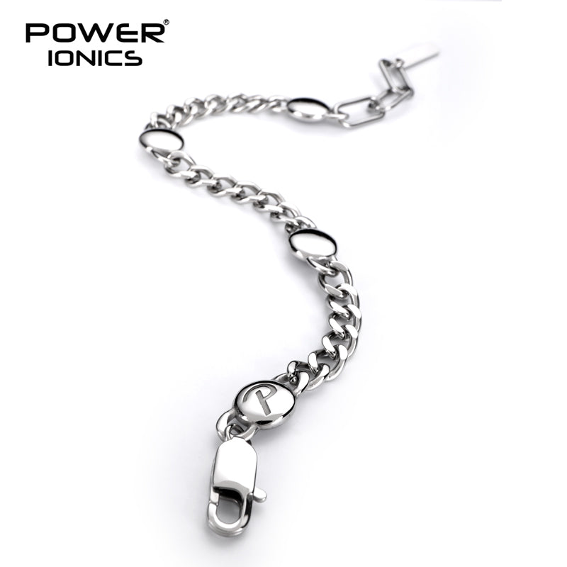 Power Ionics New Trendy Design 316 Steel Fashion Magnetic Healthy Bracelet Cuban Chain Free Engraving