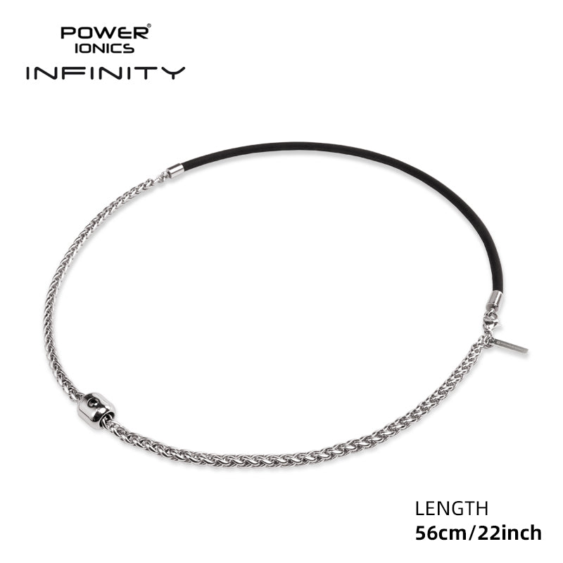Power Ionics TAICHI Anions Silicone & Cuban Chain 4mm Men Women Magentic Bead Necklace - Powerionics