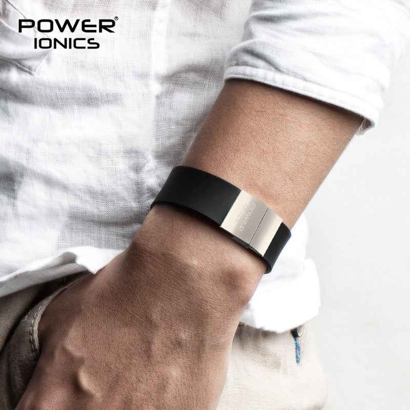 Power Ionics 3000 Anions Tourmaline Energy Bracelet - Unisex Sport Wristband for Balance and Vitality